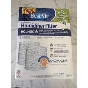 BestAir Replacement Humidifier Filter H64- 2 Filters